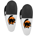 Hissing Black Cat Mini Chip Clip Magnets, 2 pk